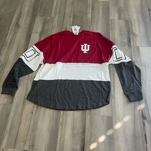 University of Indiana Hoosiers oversized long sleeve shirt t shirt size large xl